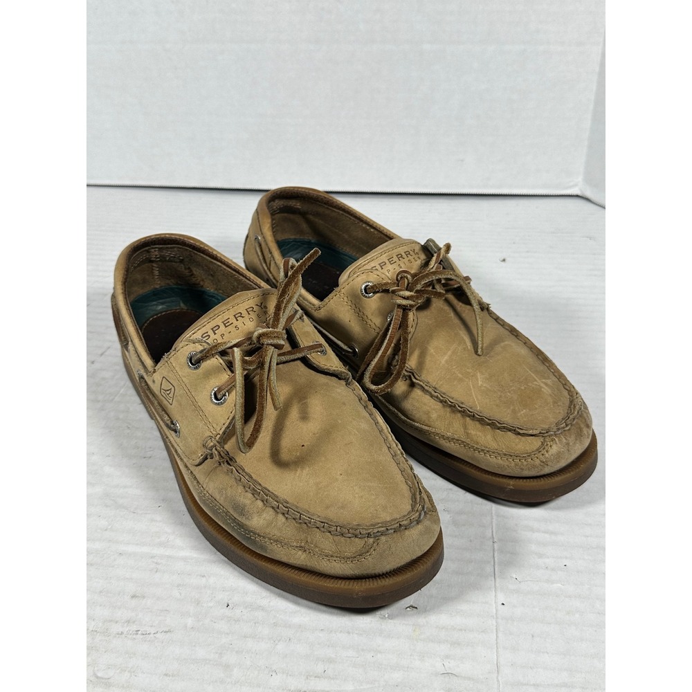 Sperry Top-Sider Mens 10.5M Tan Leather Boat Shoes Loafers 0764043